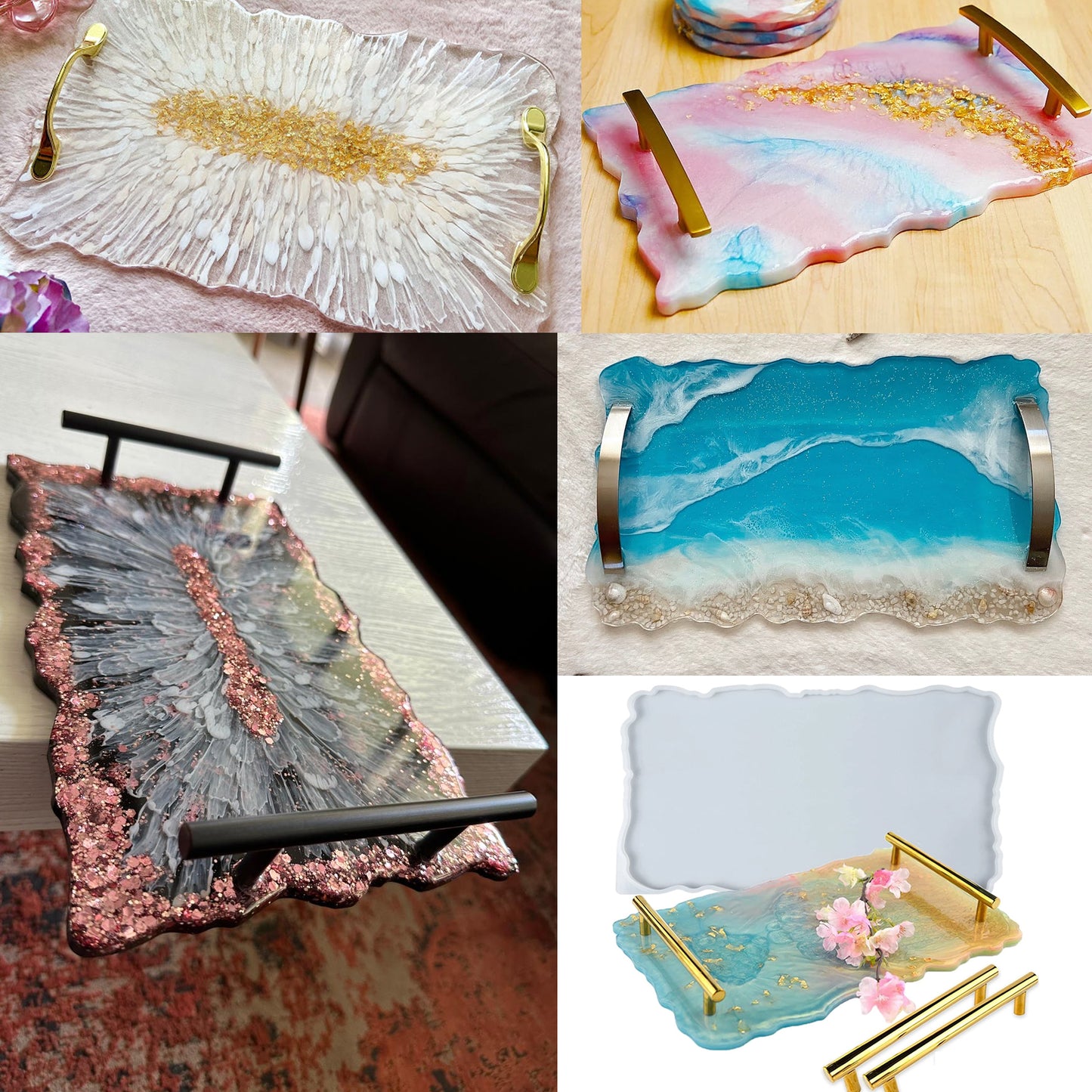 12"By 7.5"Inch Irregular Tray Silicone Mould