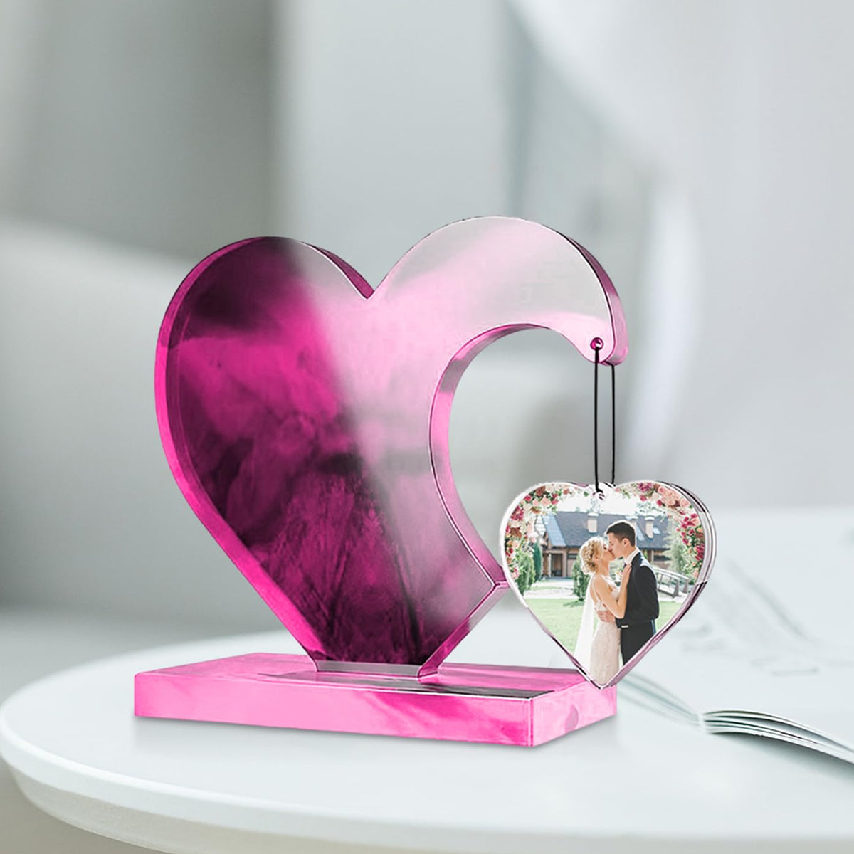 Side Hanging Heart PhotoFrame Making Silicone Mould