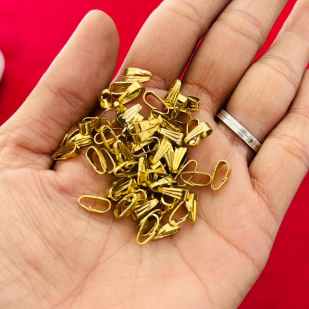 Golden Snap Bail Hook Pinch Clip Necklace Clasps Pack Of 100pcs