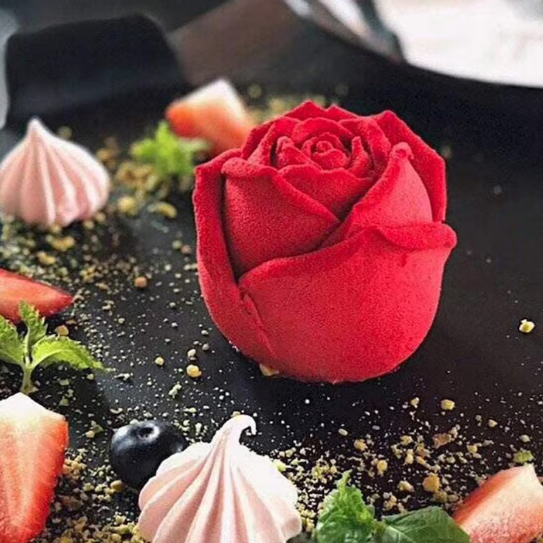 Large Round Rose Candle Silicone Mould