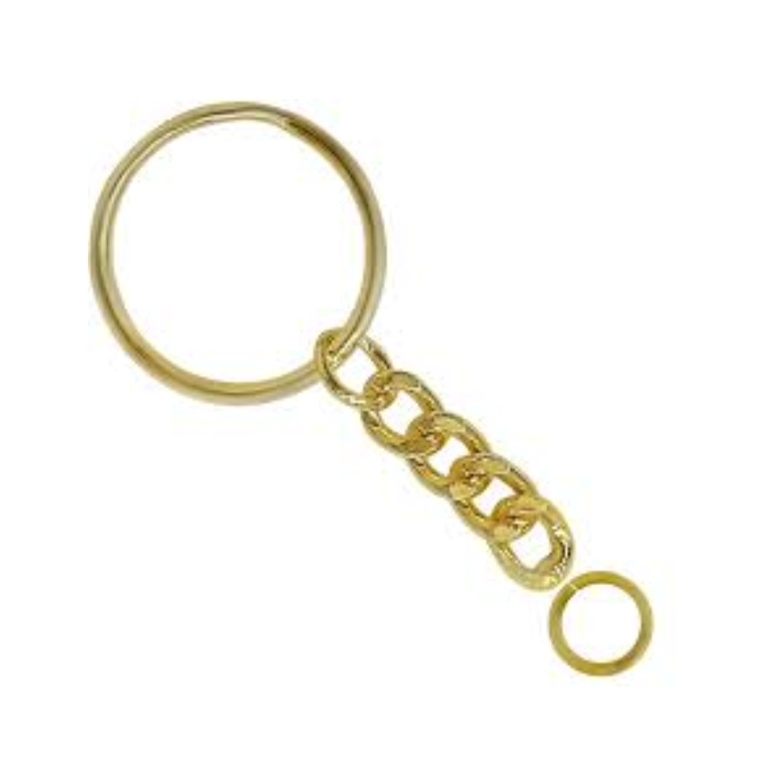 Golden Keychain Ring With Jumpring