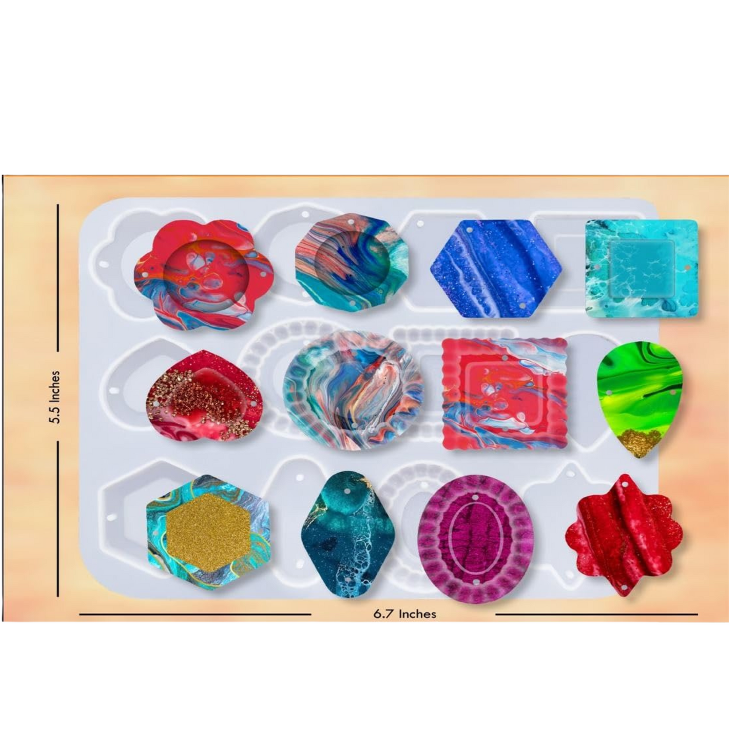 New 12 In 1 Rakhi Bracelet Silicone Mould
