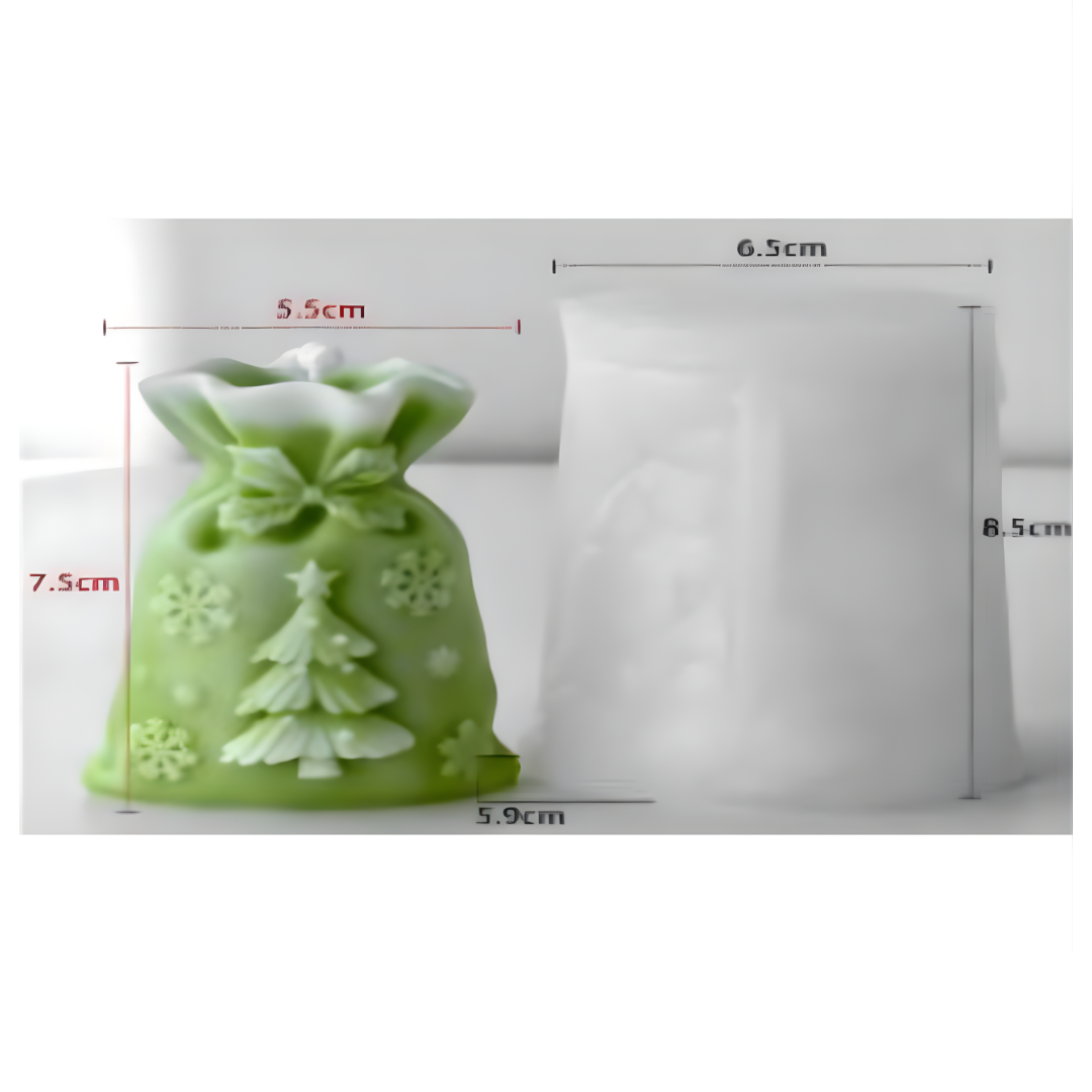 Christmas Gift Bag Silicone Candle Mould