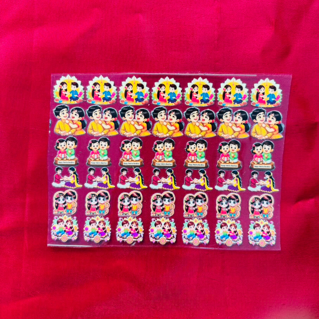 Cute Brother Sister UV Stickers