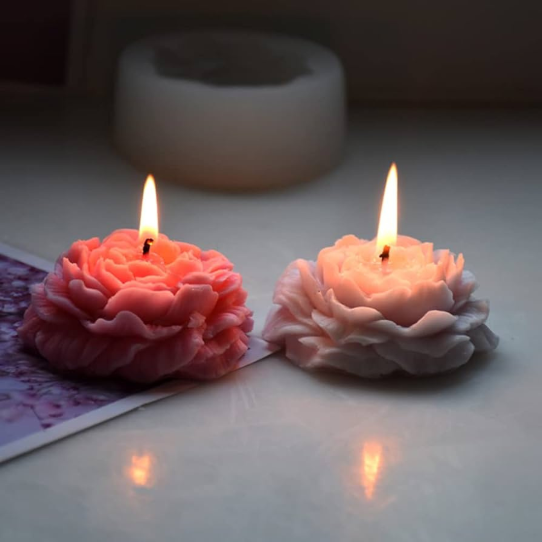 2.5 Peony Flower Candle Mould