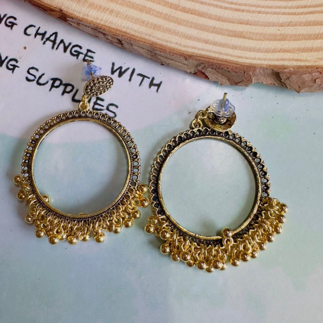 Round Shape Golden Jhumka