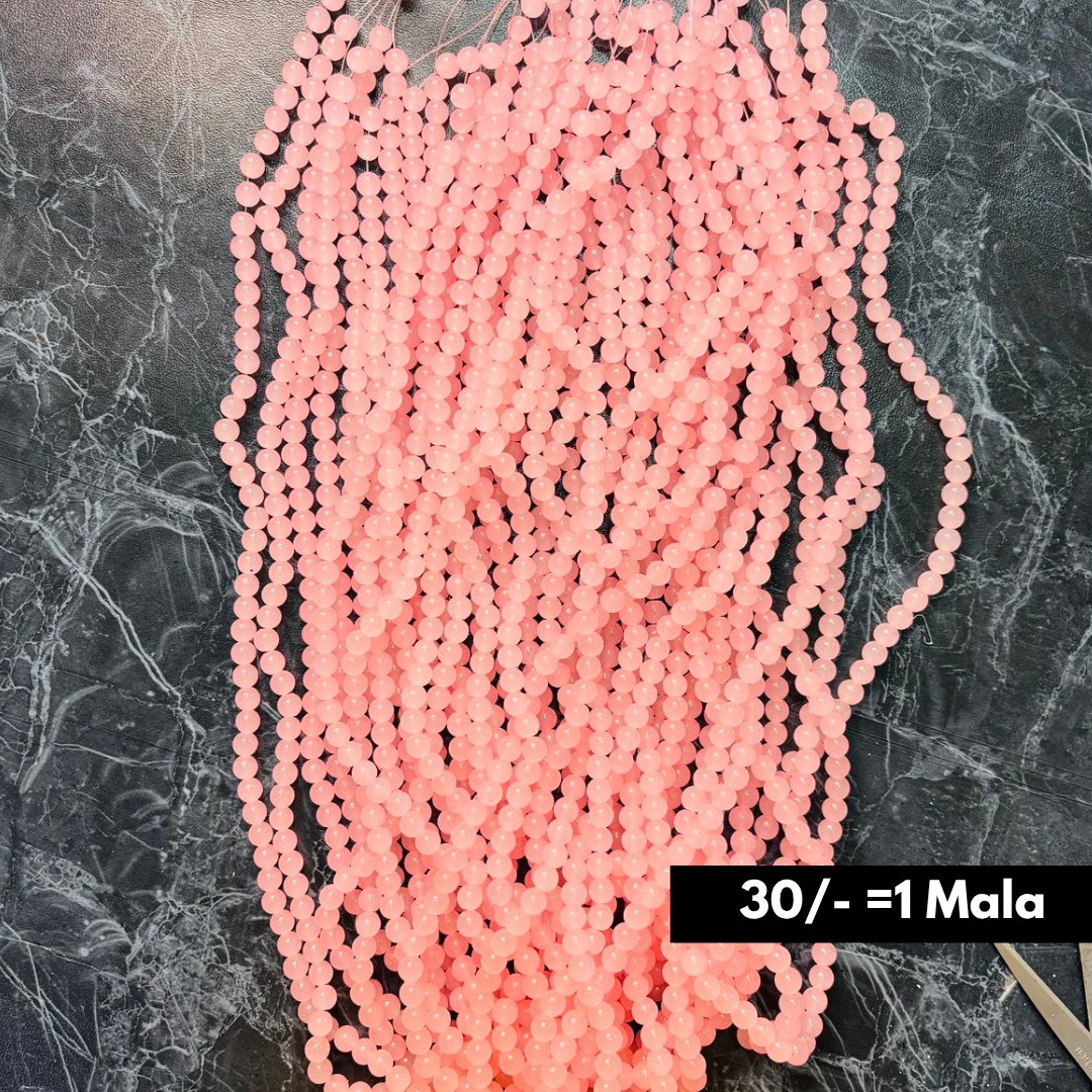 Peach Color Beads Moti 1 Mala