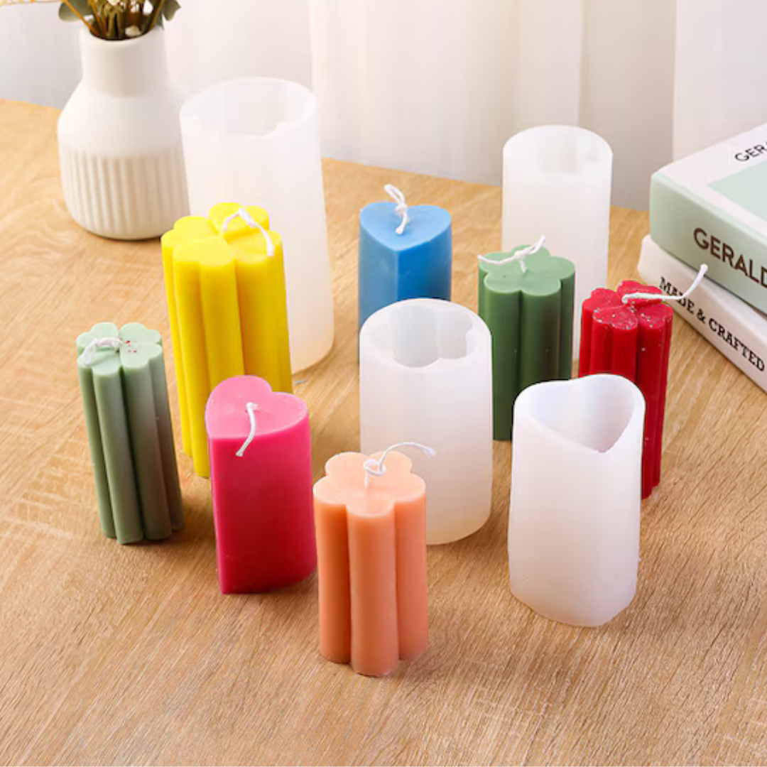 Flower Shape Pillar Candle Silicone Mould