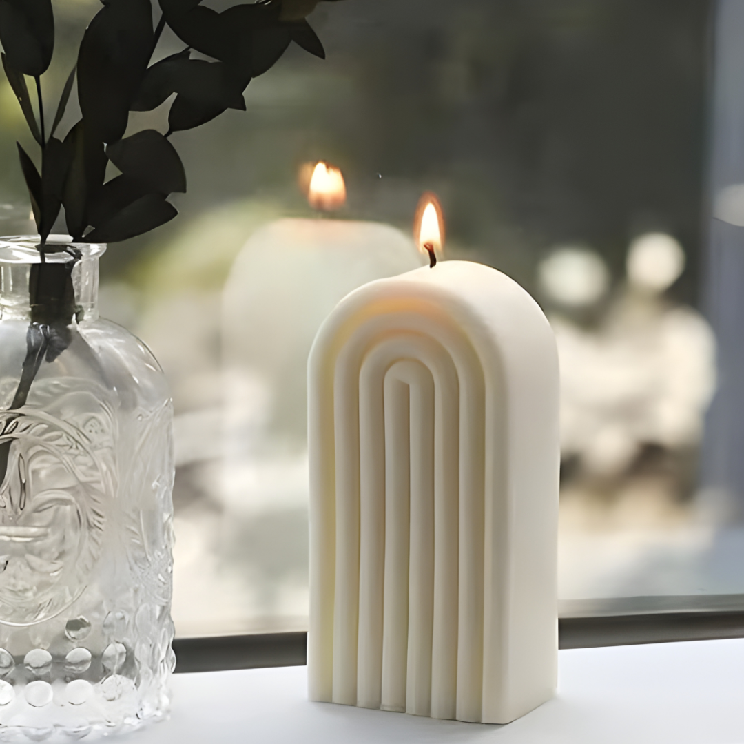 Striped Arch Candle Silicone Mould