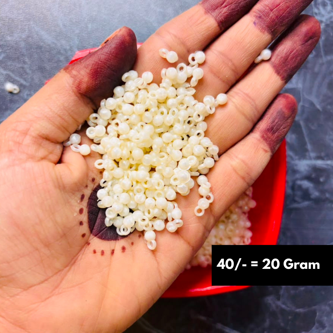 OffWhite Color Small Beads Pack Of 20 Grams