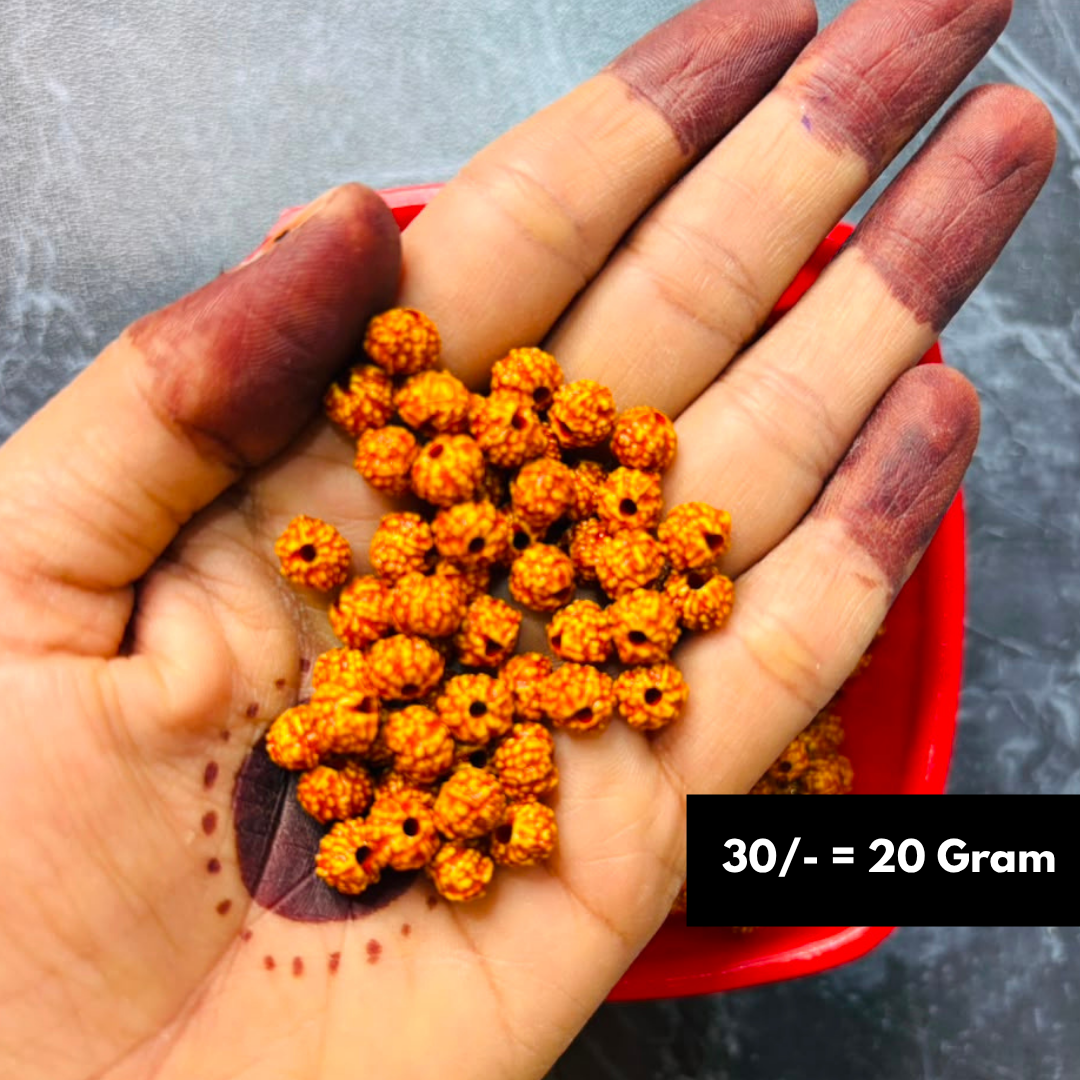 Small Rudraksh Seeds Loose Beads, Rudraksha Beads Pack Of 20 Grams