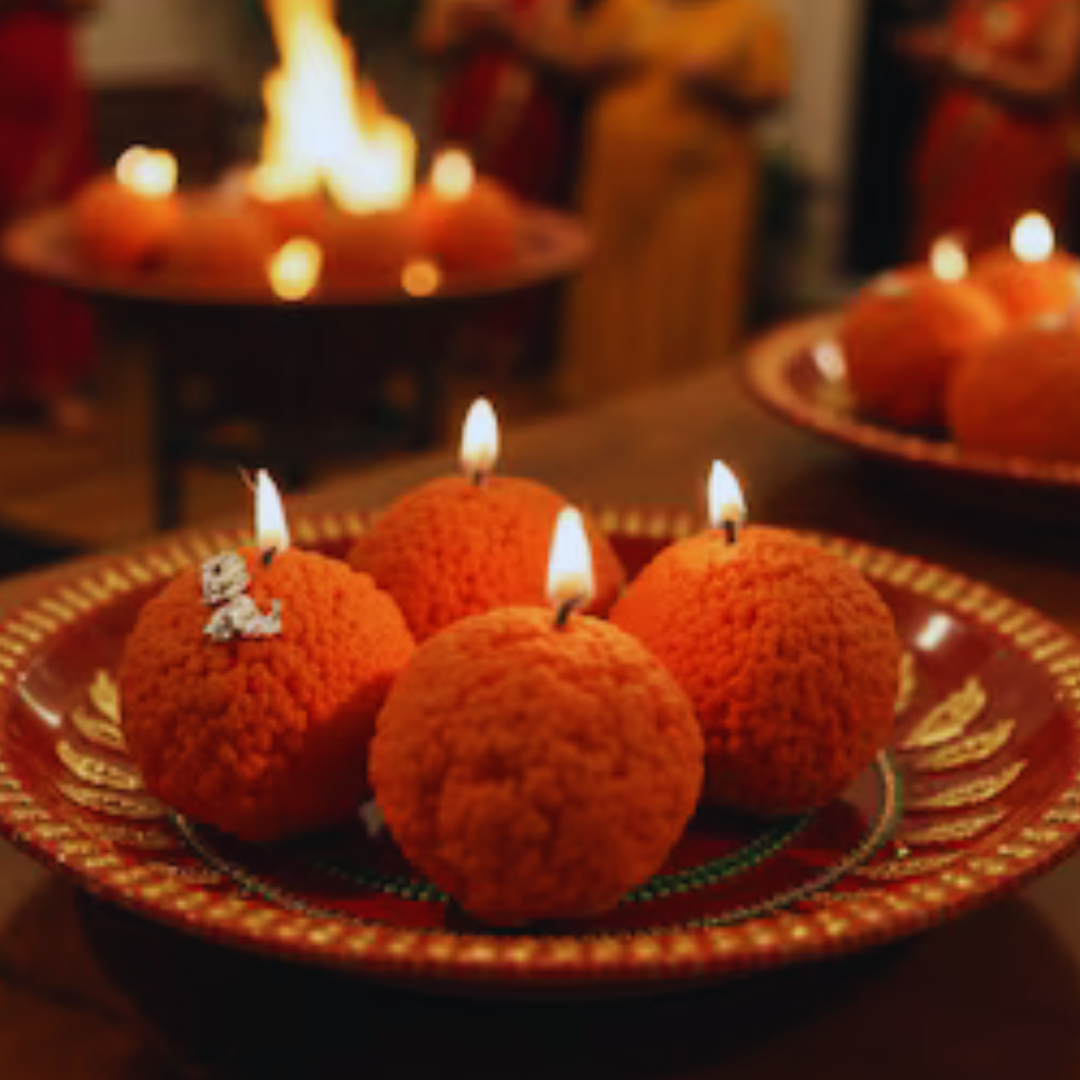 Ladoo Candle Silicone Mould