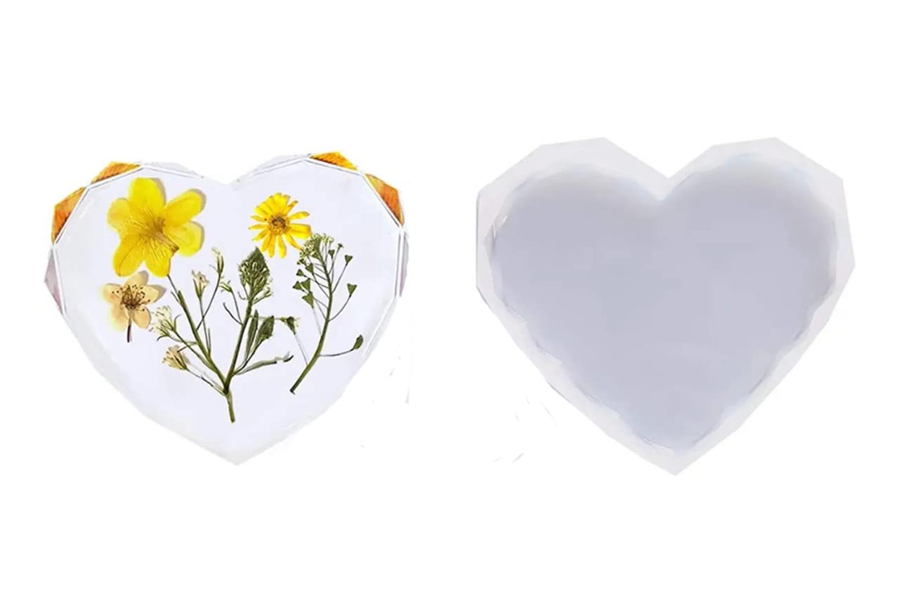 5 Inch Heart Diamond Cut Silicone Mould