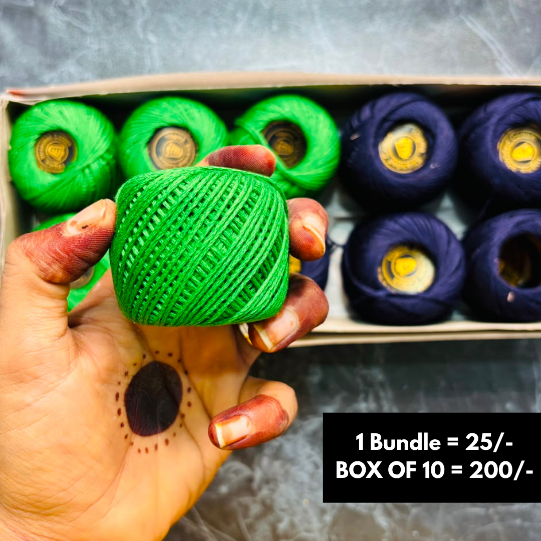 Green & Navy Blue Rakhi Threads Bundle