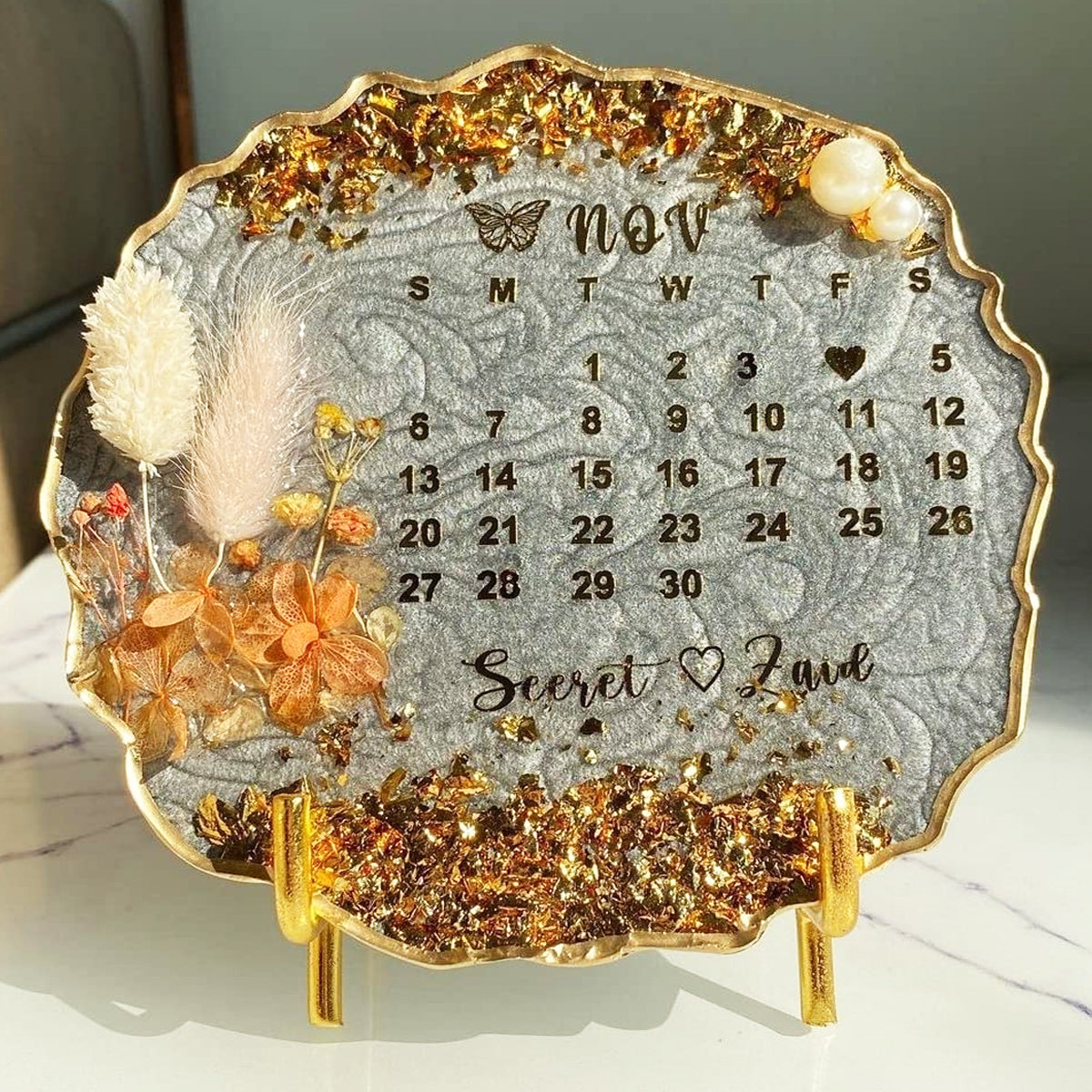 10 Inch Agate Round PhotoFrame Silicone Mould