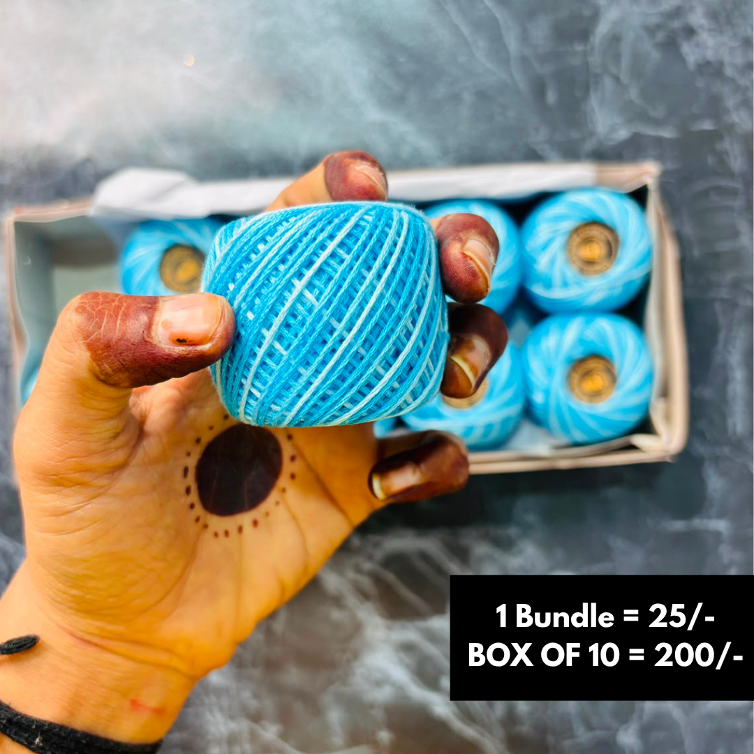 Blue Color Double Shade Rakhi Thread Bundle