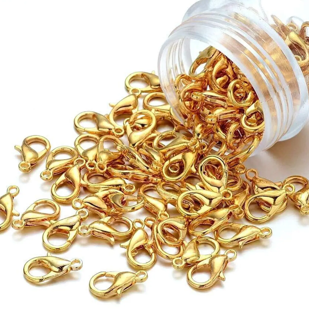 Metal Lobster Clasps Golden / Silver 50pcs Pack