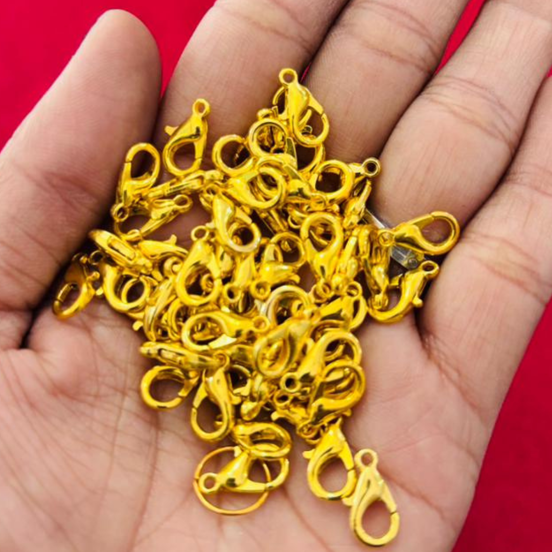 Metal Lobster Clasps Golden / Silver 50pcs Pack