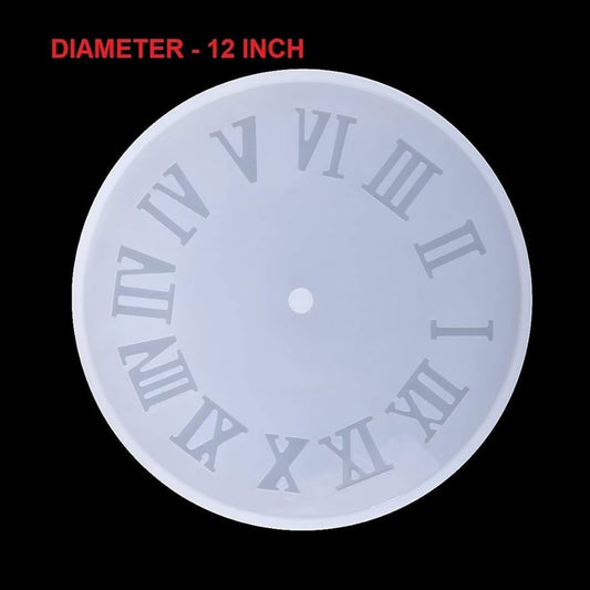 12" Roman Number Clock Silicone Mould