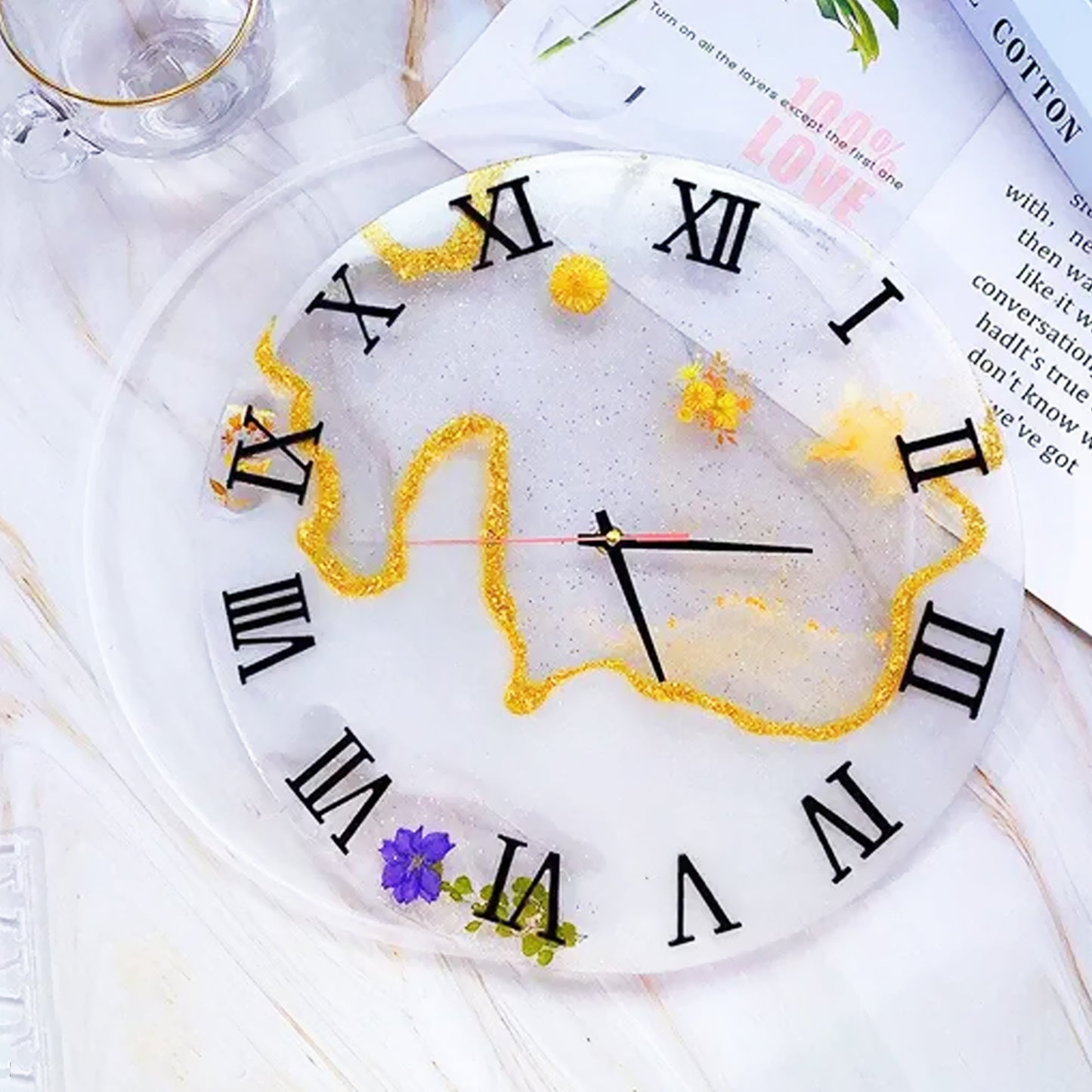 12" Roman Number Clock Silicone Mould