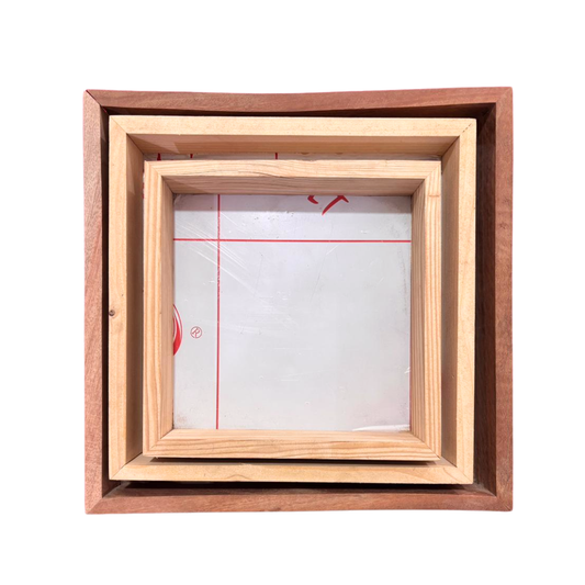 Sqaure Wooden Frame for Resin for Varmala Preservation