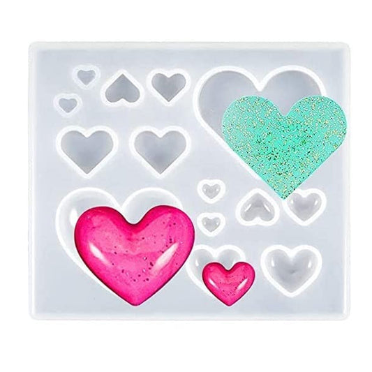 14 In 1 Heart Keychain Pendant Mould
