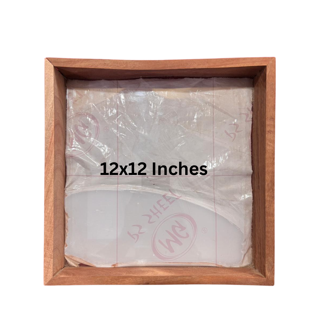 Sqaure Wooden Frame for Resin for Varmala Preservation
