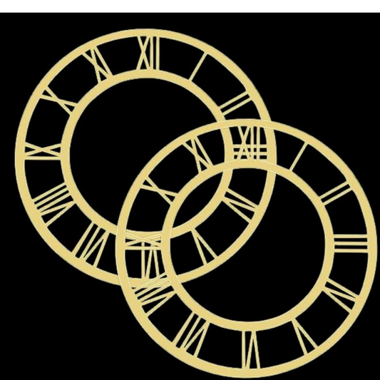 6" To 12" Acrylic Golden Clock Ring