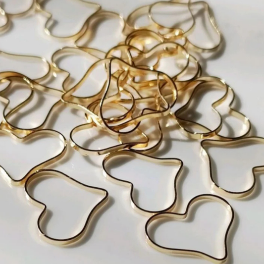 Heart Shape Thin Bezals Pack Of 10