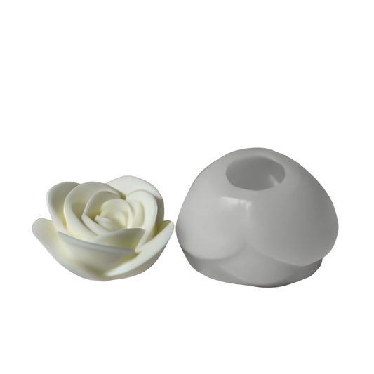 Small Round Rose Candle Silicone Mould