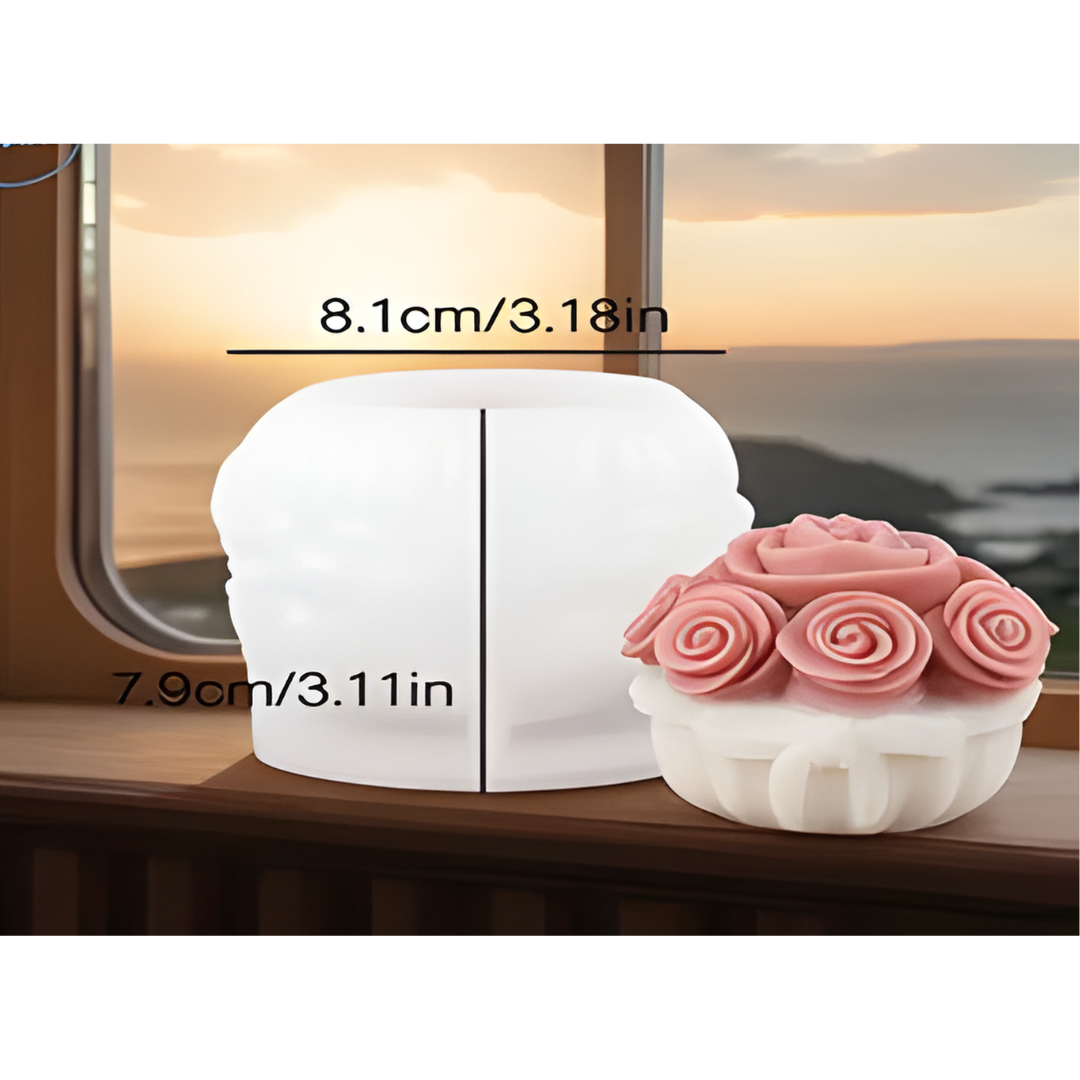 Rose Flower Succulent Bud Candle Silicone Mould