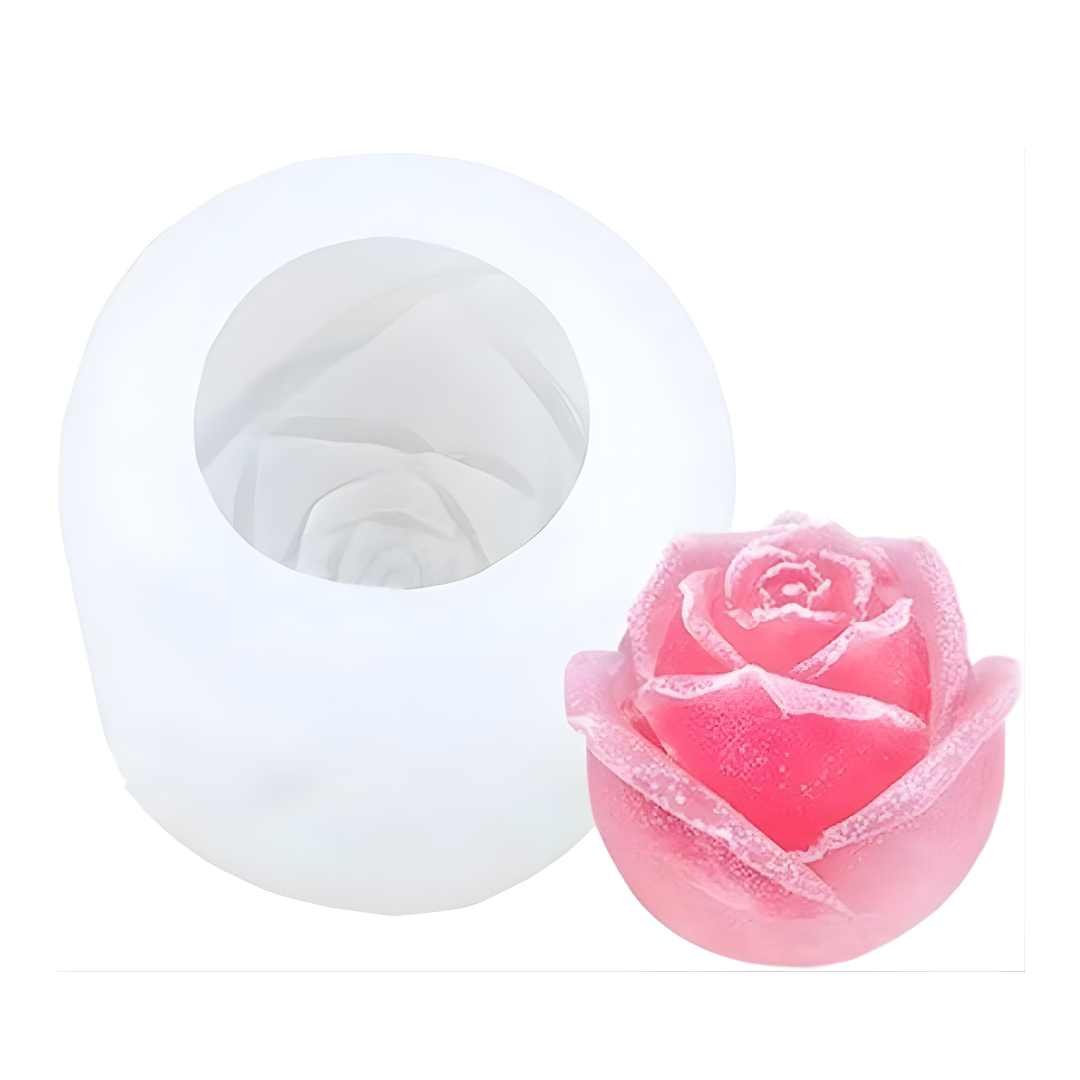 Large Round Rose Candle Silicone Mould