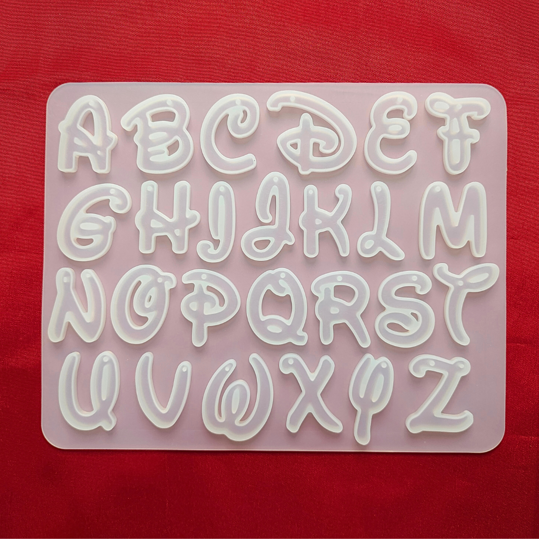 Cursive Alphabet Keychain Mould