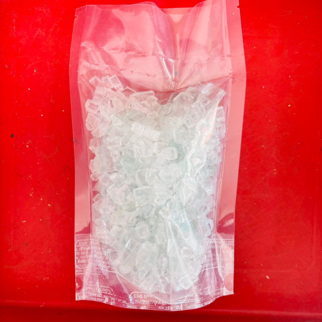 Large Size Transparent  Crushed Stone Glass  500gms