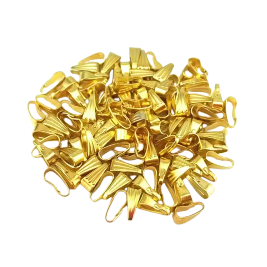 Golden Snap Bail Hook Pinch Clip Necklace Clasps Pack Of 100pcs
