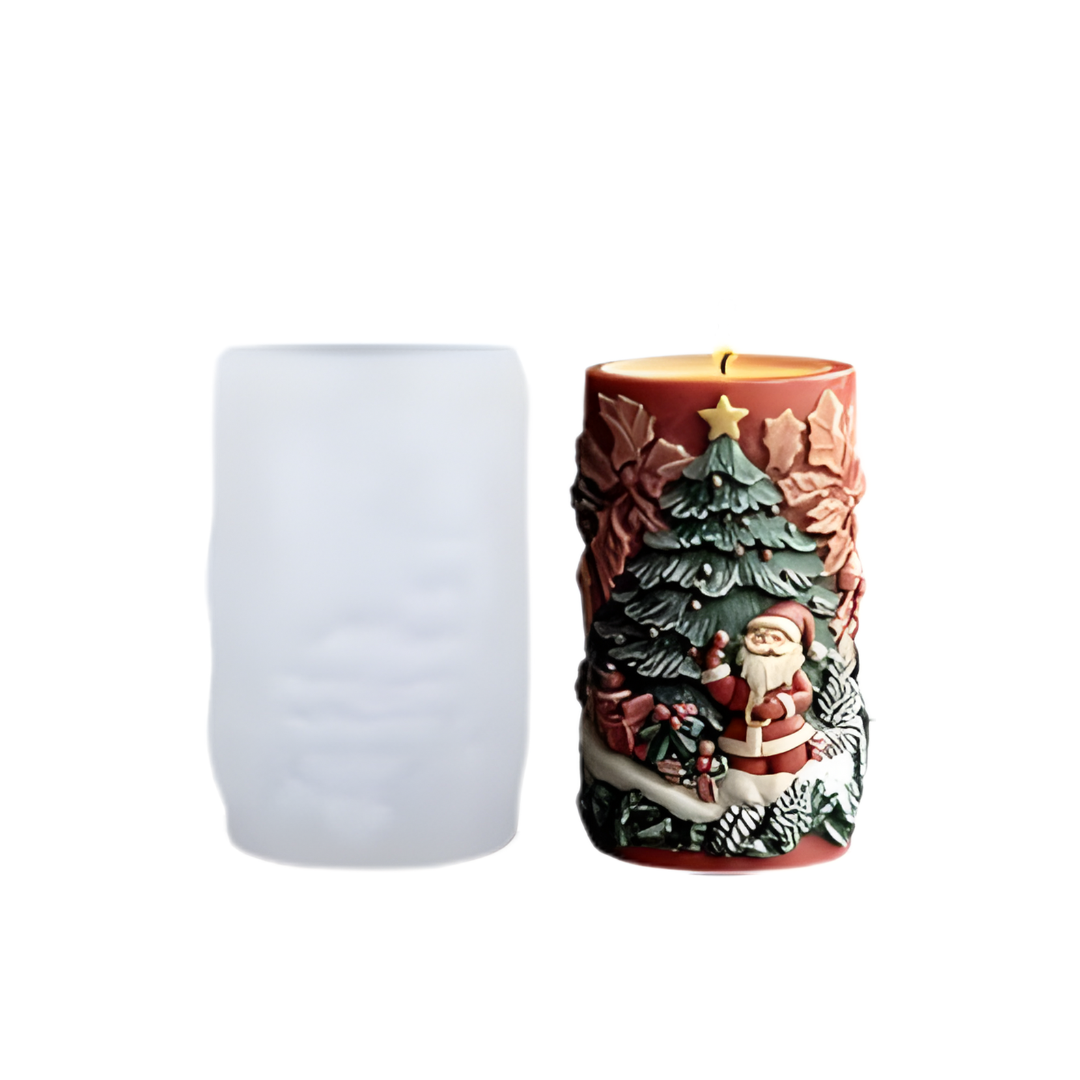 Santa Tree Christmas Silicone Candle Mould