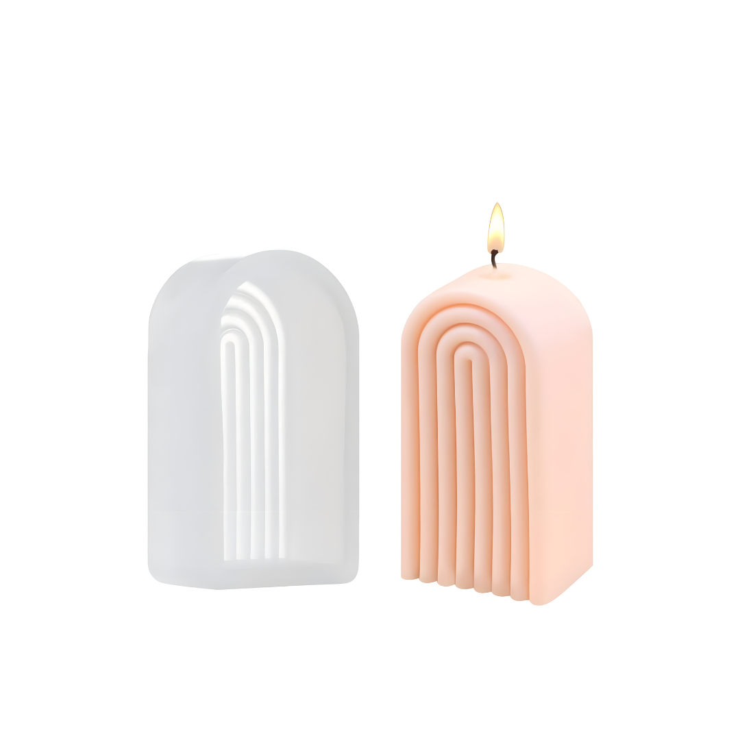 Striped Arch Candle Silicone Mould