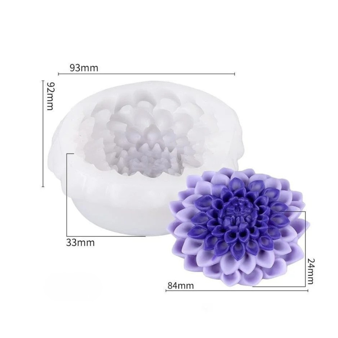 Vedini Dahlia Flower Floral Candle Silicone Mould