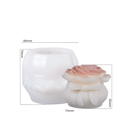 3D Flower Candle Silicone Mold-Rose Bouquet