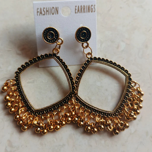 Square Resin Jhumka Base Silver
