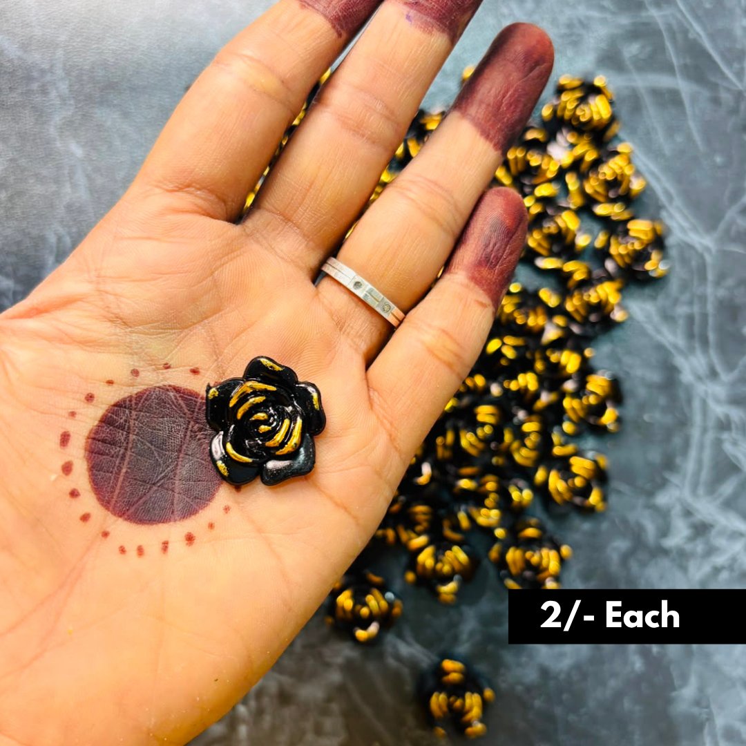 Black Color Plastic Flower