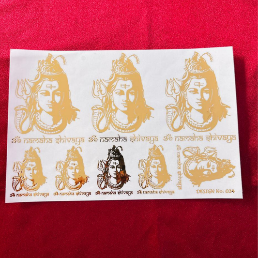 Mahadev Embossed Sticker Sheet