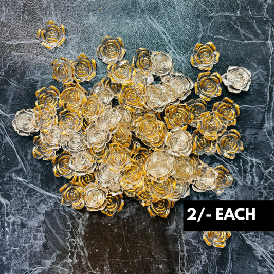 Silver Color Plastic Flower
