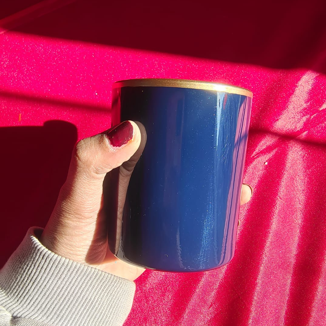 Shiny Colored Candle Jar