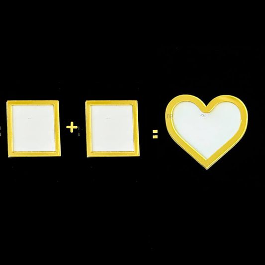 Rectangle & Heart Thumbprint Acrylic Cutout Set for Frame