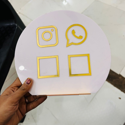 Social Media Logos Acrylic Cut-Out With Stand