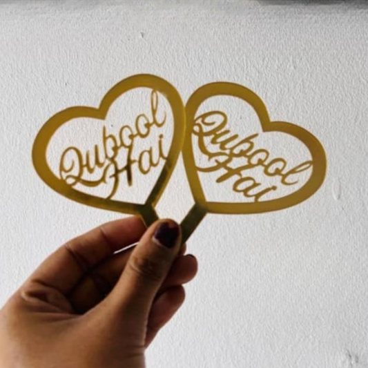 Qubool Hai Acrylic Topper