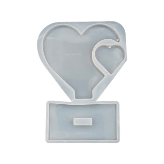 Side Hanging Heart PhotoFrame Making Silicone Mould