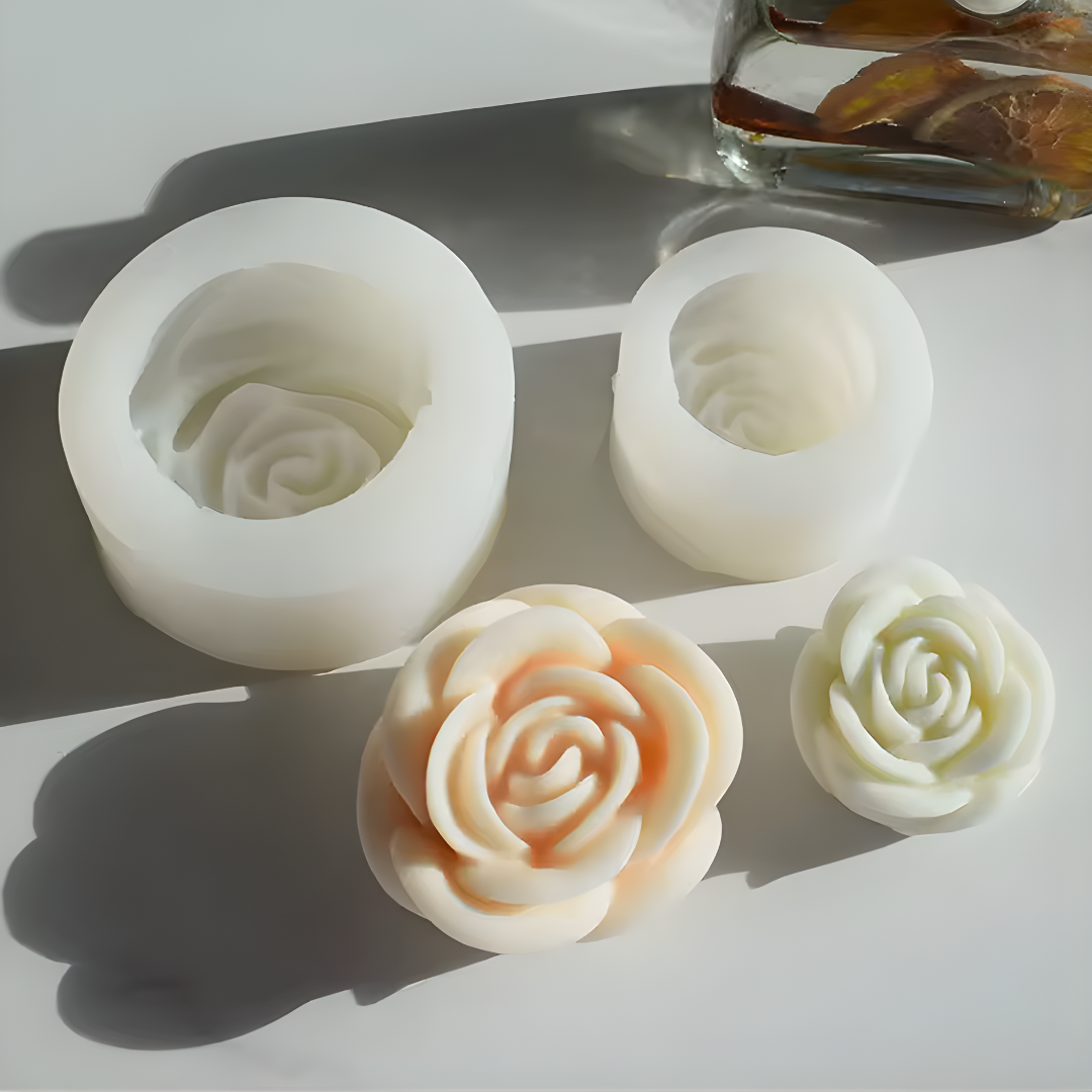 Rose Design Candle Mould AL014