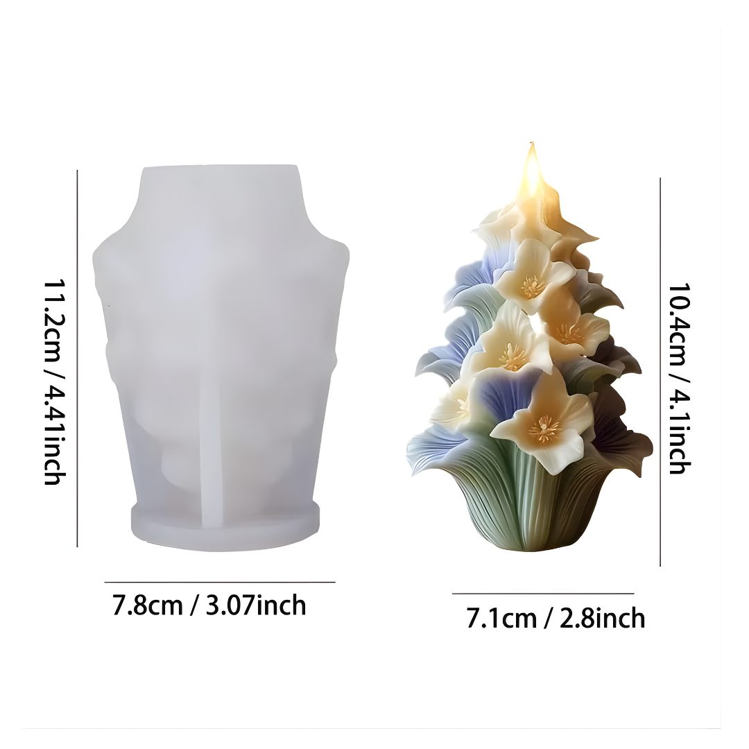 Lilly Bloom Candle Silicone Mould